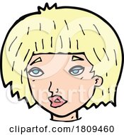 Cartoon Blond Womans Face