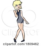 Poster, Art Print Of Cartoon Blond Woman