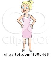 Cartoon Blond Woman by lineartestpilot