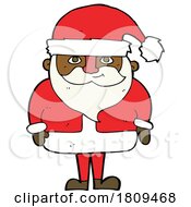 Cartoon Black Santa by lineartestpilot