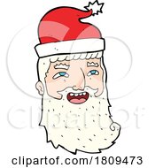Cartoon Laughing Santa by lineartestpilot