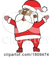 Cartoon Black Santa