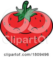 Poster, Art Print Of Cartoon Happy Strawberry