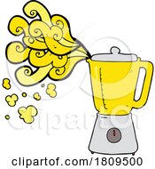 Cartoon Crazy Blender Making Lemonade