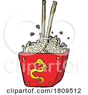 Poster, Art Print Of Cartoon Noodles In Box
