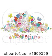 Poster, Art Print Of Cartoon Easter Bunny And Eggs