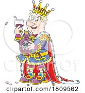 Cartoon Evil King With Poison