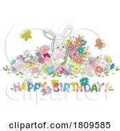 Poster, Art Print Of Cartoon Happy Birthday Greeting