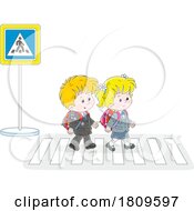03/14/2024 - Cartoon Children Walking To School