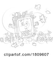 Poster, Art Print Of Cartoon Book Mascot Teaching About The Alphabet