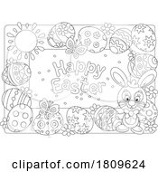 03/15/2024 - Cartoon Easter Bunny And Eggs