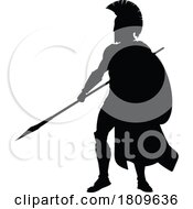 03/15/2024 - Spartan Silhouette Gladiator Trojan Greek Warrior