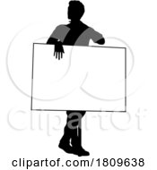 03/15/2024 - Protest Rally March Picket Sign Silhouette Person