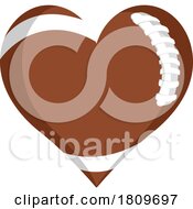 03/18/2024 - American Football Ball Heart Shape Concept