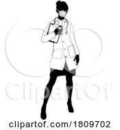 03/18/2024 - Doctor Woman With Clipboard Medical Silhouette