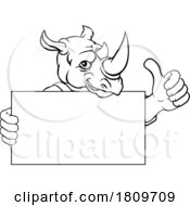 03/19/2024 - Rhino Painter Handyman Mechanic Plumber Cartoon