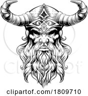 03/19/2024 - Viking Warrior Man Strong Mascot Face In Helmet