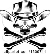 03/18/2024 - Cowboy Hat Western Skull Pirate Cross Bones