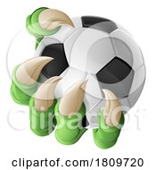 Soccer Football Ball Claw Cartoon Monster Hand