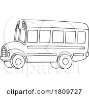 03/19/2024 - Cartoon Black And White School Bus