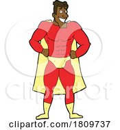 Sticker Of A Cartoon Superhero by lineartestpilot