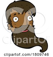 03/22/2024 - Sticker Of A Cartoon Bearded Man