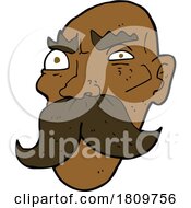 Sticker Of A Cartoon Angry Old Man by lineartestpilot