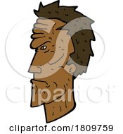 Sticker Of A Cartoon Angry Face by lineartestpilot