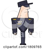Sticker Of A Cartoon Guard