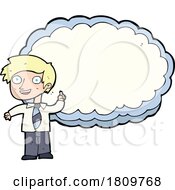 03/22/2024 - Sticker Of A Cartoon School Boy With Idea