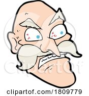 03/22/2024 - Sticker Of A Cartoon Angry Old Man