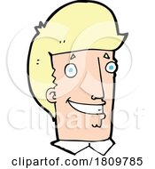 Poster, Art Print Of Sticker Of A Cartoon Happy Man