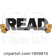 Licensed Clipart Cartoon Word READ with Bears Holding Books by Johnny Sajem #COLLC1809810-0090