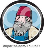 Bearded Man Wearing a Fez by patrimonio #COLLC1809811-0113