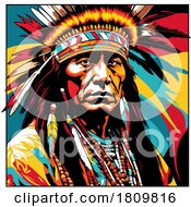 Poster, Art Print Of Colorful Native American Portrait