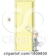 Licensed Clipart Cartoon Politician In A Doorway