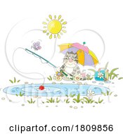 03/24/2024 - Licensed Clipart Cartoon Cat Fishing
