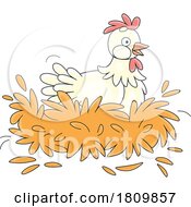 Poster, Art Print Of Licensed Clipart Cartoon Hen In A Nest