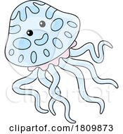 Poster, Art Print Of Licensed Clipart Cartoon Jellyfish