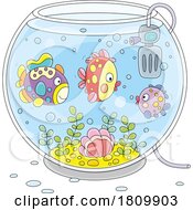 Poster, Art Print Of Licensed Clipart Cartoon Fish Bowl
