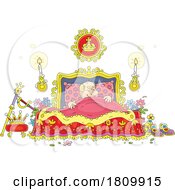 Licensed Clipart Cartoon Evil King Sleeping In A Bed