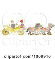 Licensed Clipart Cartoon Evil King In A Carriage