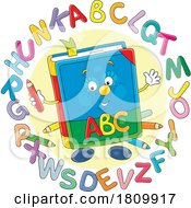 Poster, Art Print Of Licensed Clipart Cartoon Alphabet Letter Book