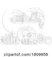 03/30/2024 - Licensed Clipart Cartoon Cat Trying To Catch A Pet Fish