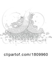 03/28/2024 - Licensed Clipart Cartoon Octopus With Kings Treasure