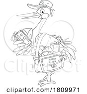 Poster, Art Print Of Licensed Clipart Cartoon Stork Mail Courier