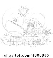 03/29/2024 - Licensed Clipart Cartoon Cat Fishing