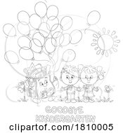 Poster, Art Print Of Licensed Clipart Cartoon School Kids Graduating Kindergarten And Starting First Grade