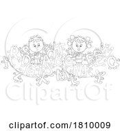 Licensed Clipart Cartoon School Kids With Alphabet Letters