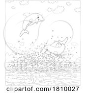 Licensed Clipart Cartoon Dolphins Jumping